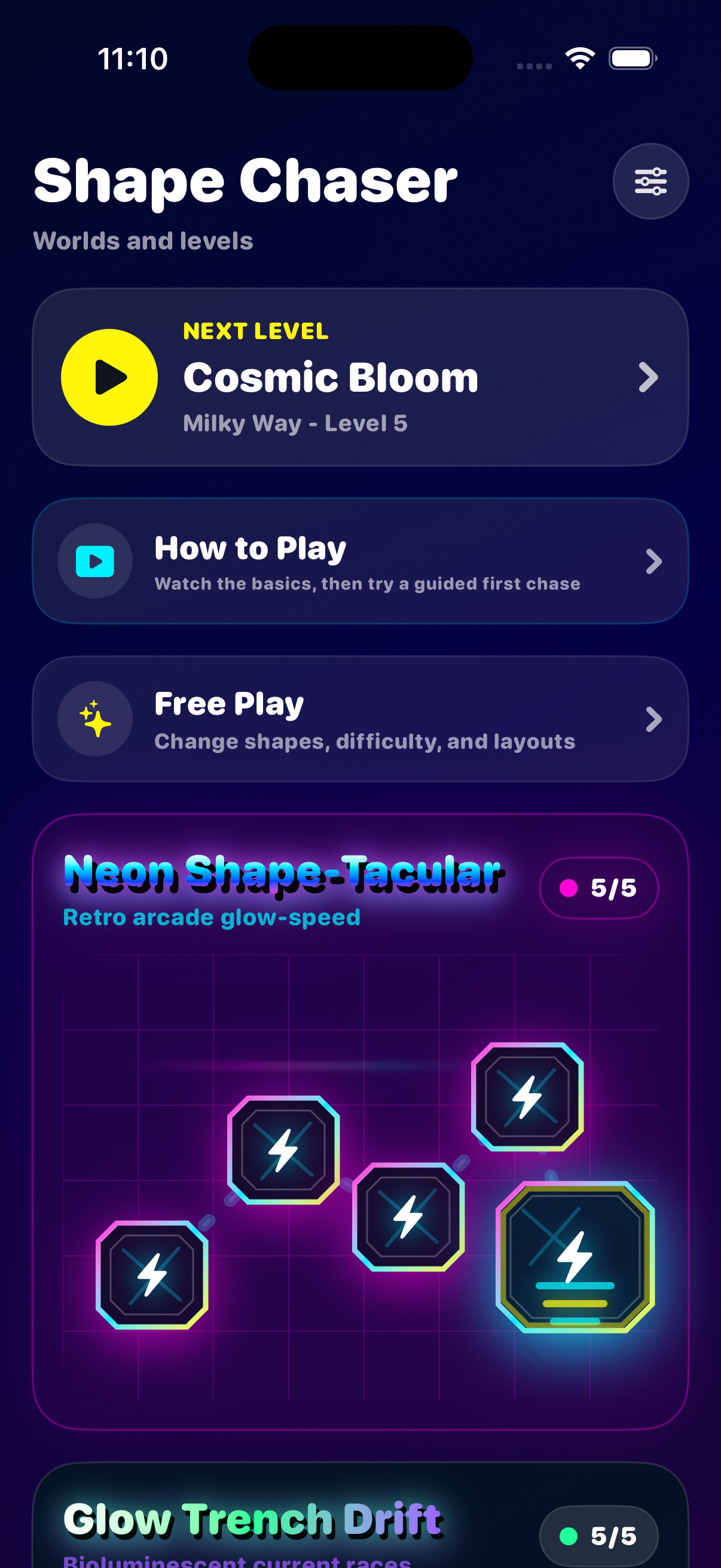 Shape Chaser campaign map