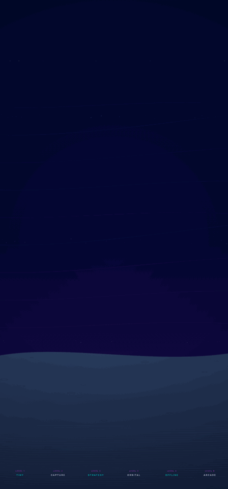 Animated Shape Chaser title intro with neon bubbles forming the game title